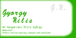 gyorgy milis business card